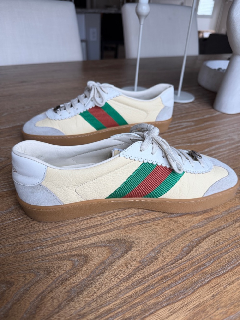 Gucci G74 Web Low ‘Oatmeal’ Sneakers - Picture 8 of 9